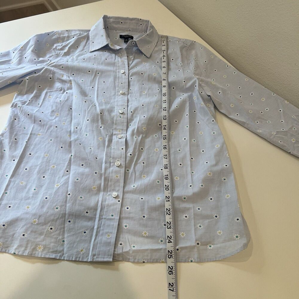 Talbots Women’s The Classic Casual Shirt Button Up Flowers Petite Medium Cute - Picture 8 of 8